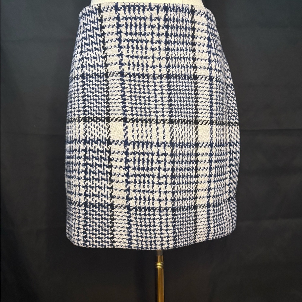 HM Blue and White Plaid Women's Skirt